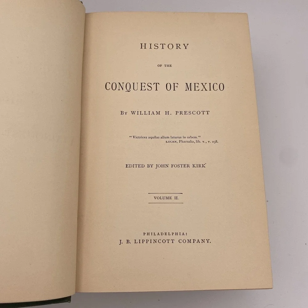 1873 History Of The Conquest Of Mexico William H.‎ Prescott Vol. 1-3 Illustrated